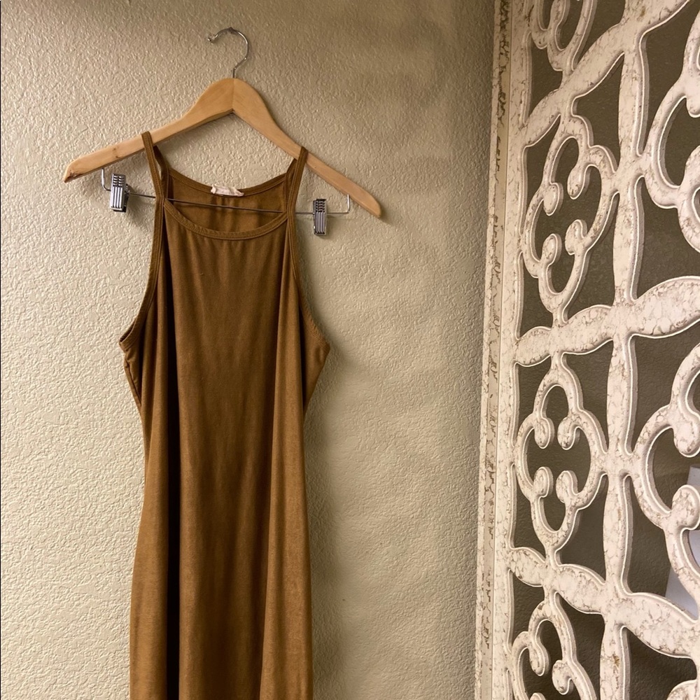 POETRY DRESS|Suede Dress|Brown|Cute Dressrs